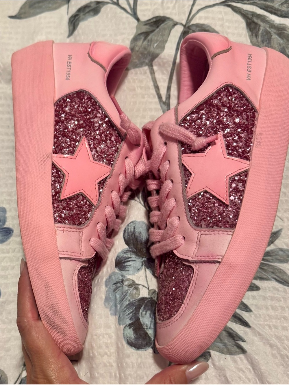 Vintage Havana Pink Glitter Low-Top Sneakers - Picture 3 of 5